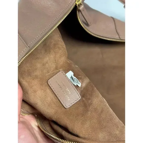 Mansur Gavriel Fortuna Brown Leather Bag with Discoloration & Stain - Picture 7 of 13